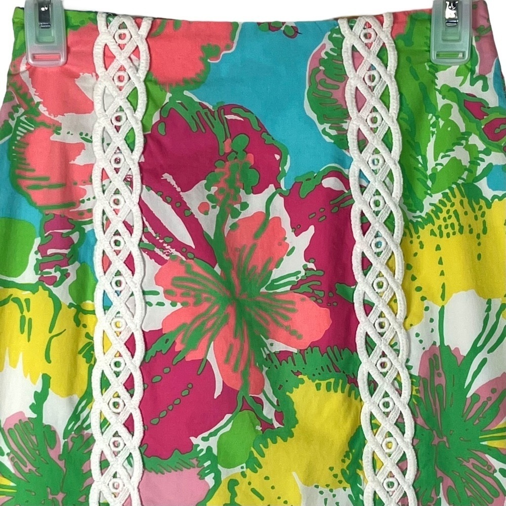 Lilly Pulitzer Vanna Big Flirt Tropical Skirt Size 0 - Picture 3 of 9